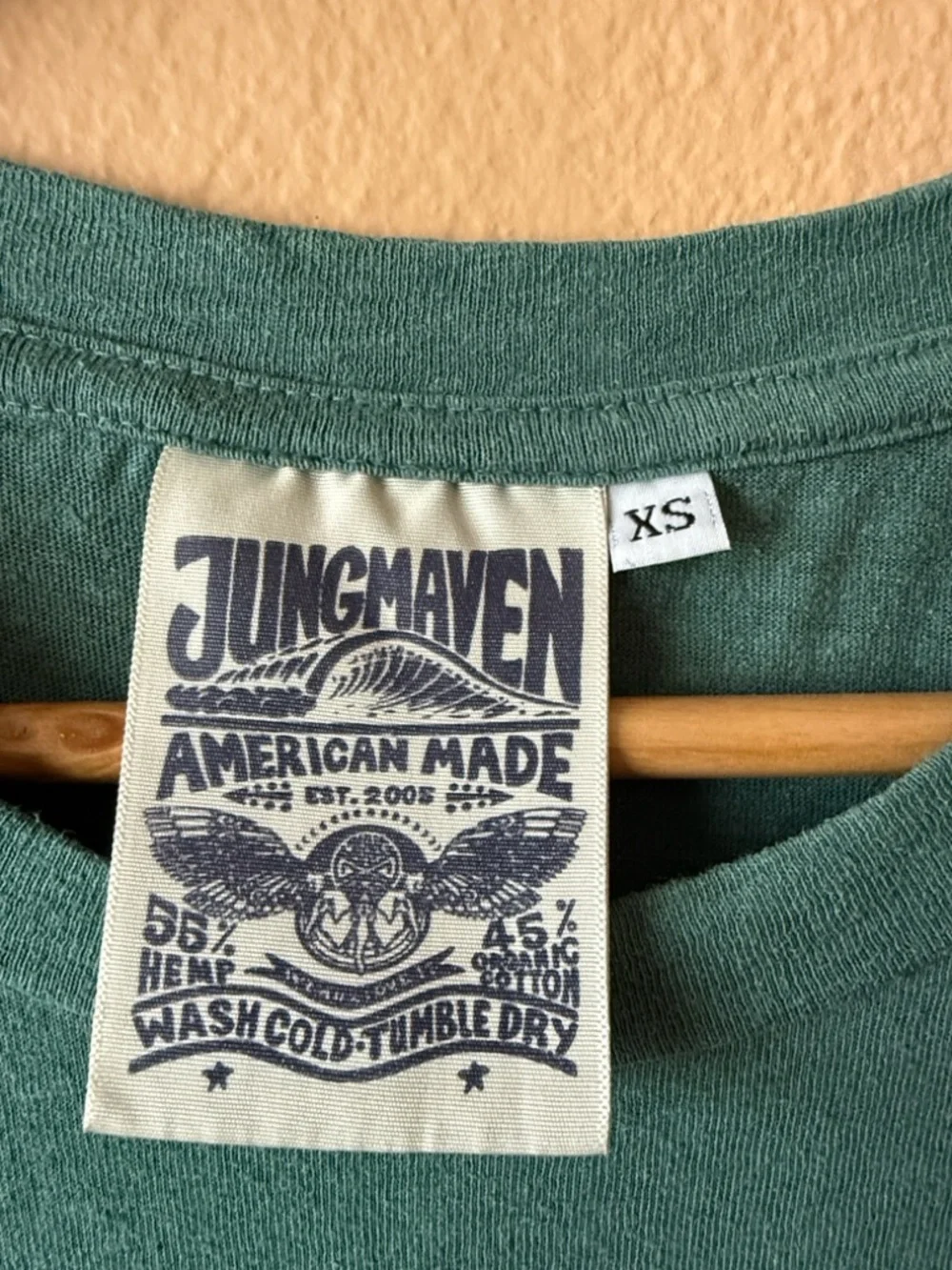 Jungmaven Hermosa hemp & organic cotton dress in discontinued color teal, XS - Picture 8 of 10